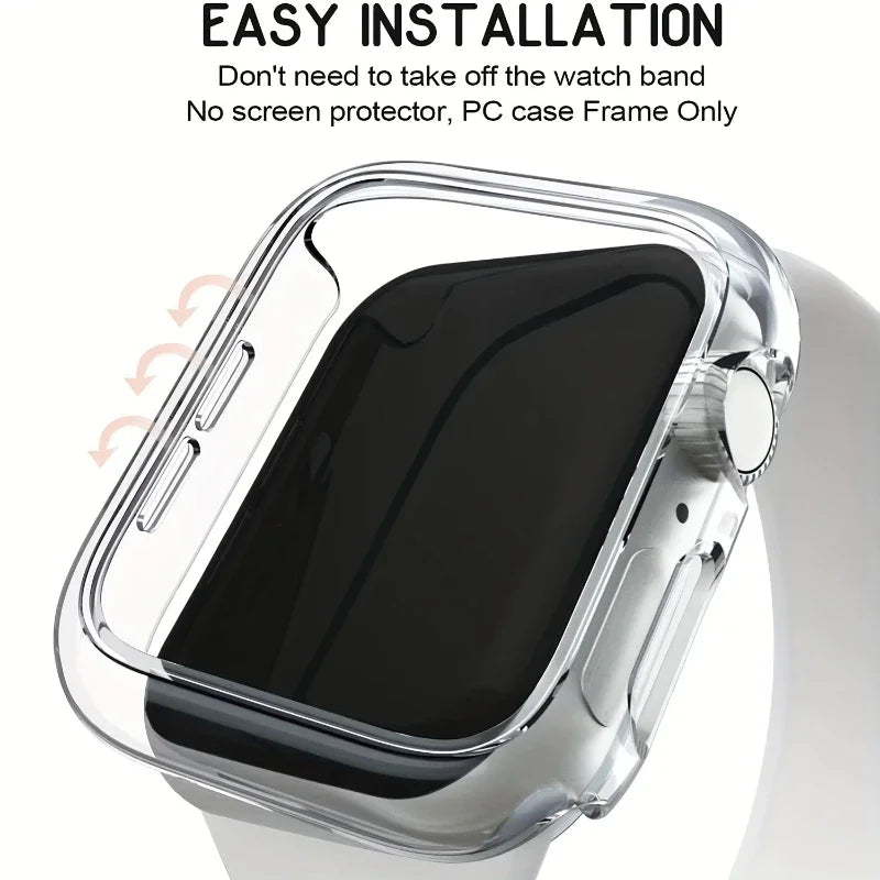 Hard Pc Bumper Case For Apple Watch case 41mm 45mm 46mm 44mm Cover No Screen Protector  Accessories iWatch Series 12 11 10 8 9