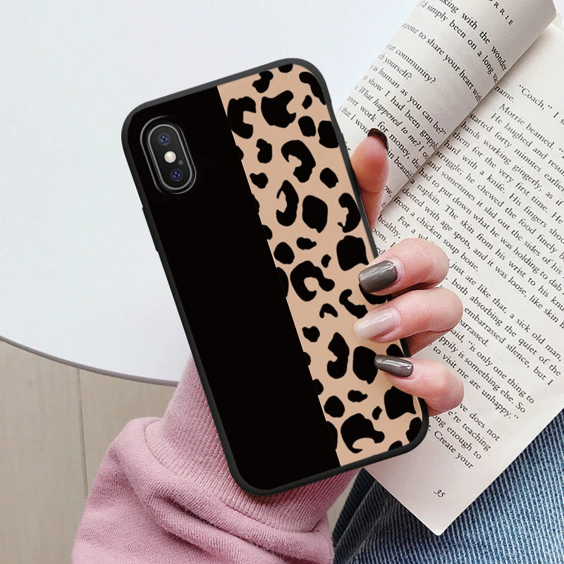 Flowers Funda For Phone Case iPhone X XS MAX XR Capa Soft Silicone Cute Cat Bear Back Cover For iPhone XR Bumper Women Anti-Fall