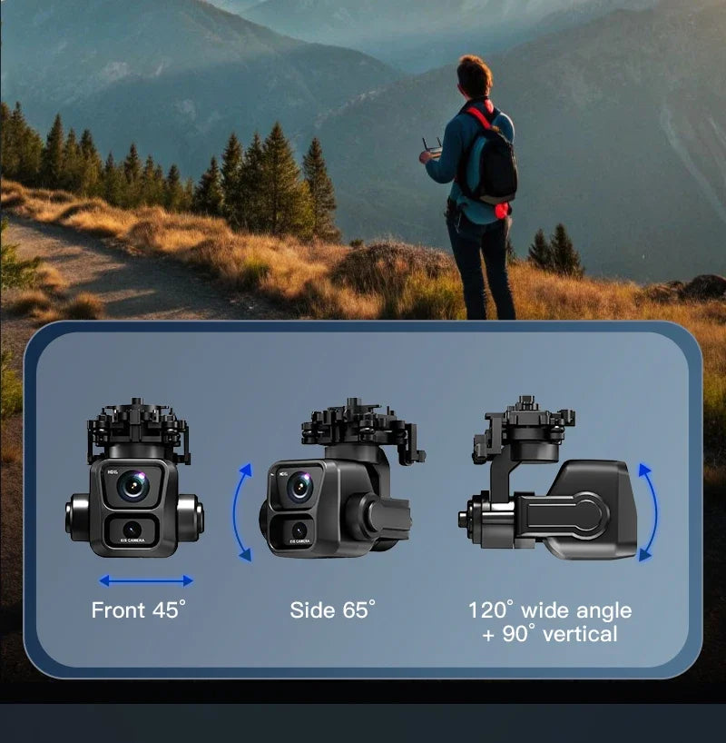 Teeggi KF100 MAX GPS RC with screen Drones With 4K HD Camera Profesional 3-Axis Gimbal obstacle avoidance 6KM Foldable RC Dron