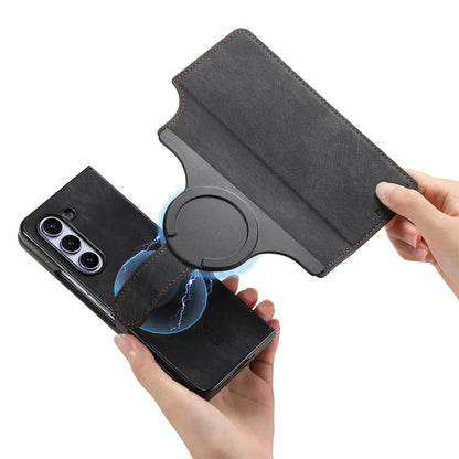 2 in 1 Detachable Cards Solt Wallet Flip Book Case For Samsung Galaxy Z Fold 6 5 5G Fold6 Fold5 Removable Bag Magnetic Cover