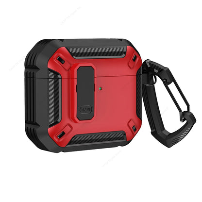 Security Lock Case For AirPods 4 4th Gen Cover TPU PC Protective Cases For Apple AirPods 5 Fundas Earphone Accessories With Hook