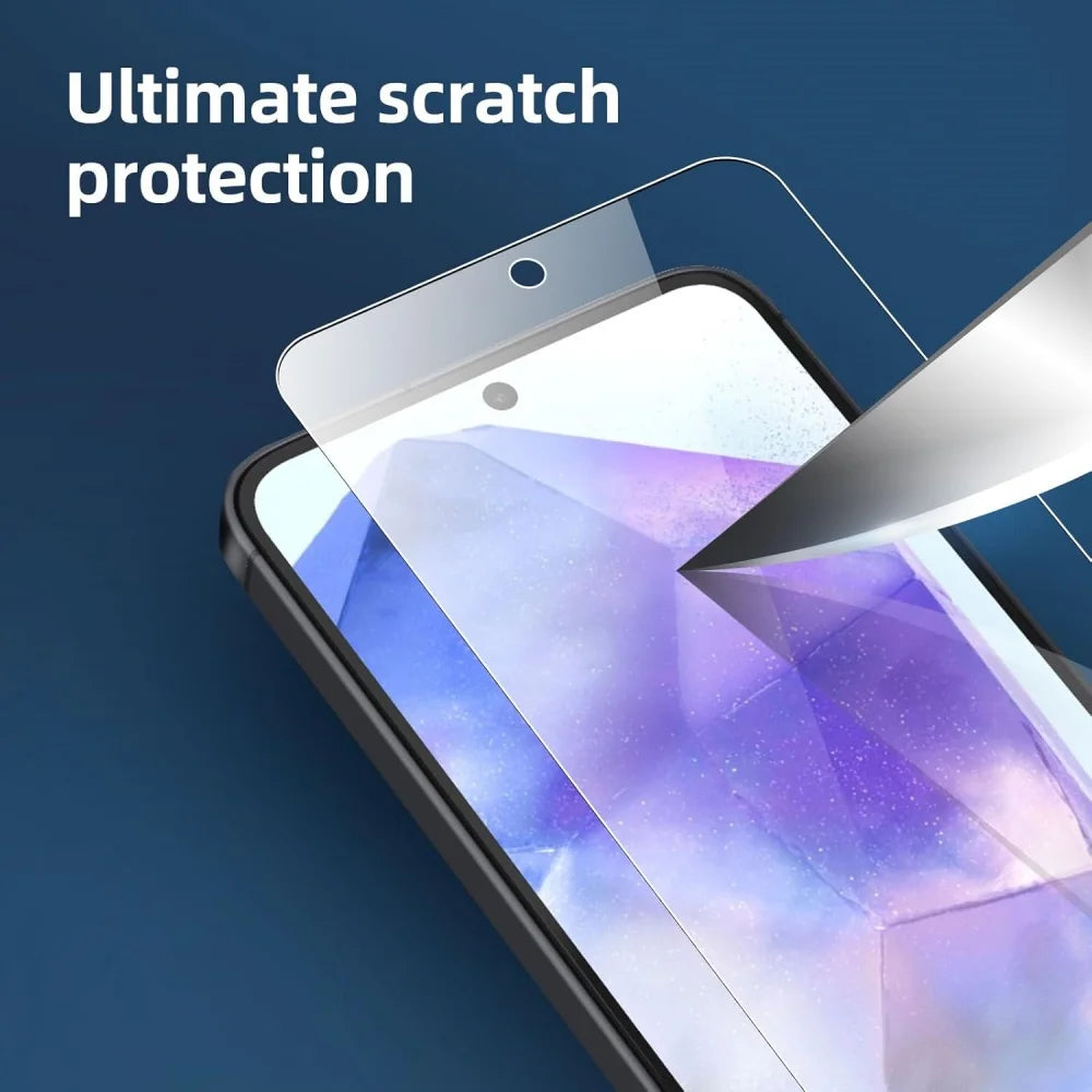 3PCS HD Tempered Glass For Samsung A18 A17 A27 A37 A57 A16 A26 A36 A56 A55 A53 A54 A35 A25 A15 Screen Protector Samsung Galaxy S26 S25 S24 Ultra Cristal Templado S24 FE S23 S22 S21 Plus