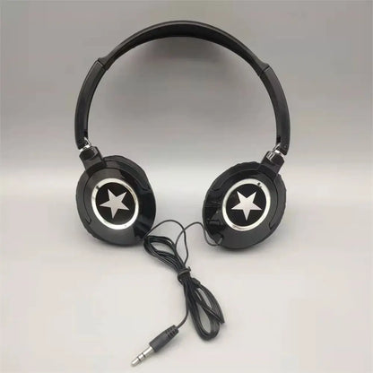 Sound Wired Headphones Over Ear Headset Bass HiFi Sound Music Stereo Earphones Flexible Adjustable Headset For PC Mobile