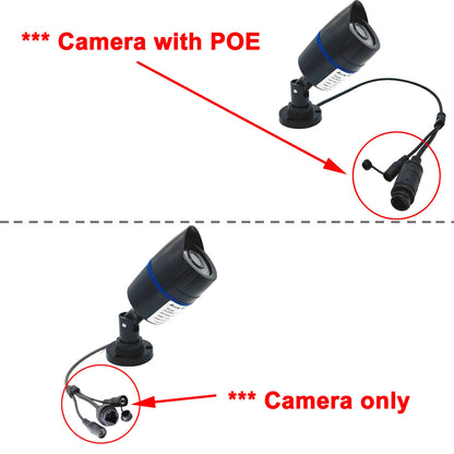 JIENUO 4K Poe Camera Outdoor Onvif Waterproof IP Security Night Vision Video Audio 4MP 5MP 8MP Bullet HD Home Cam Surveillance