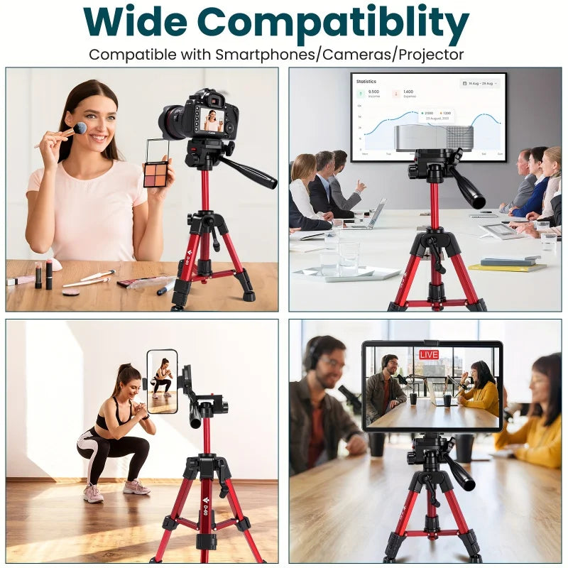 24.8 Inch Lightweight Tripod for Smartphone 360 Rotation Live Broadcast Vlogging and Micro Single Camera Photography