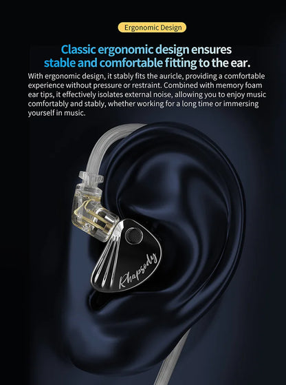 CCA Rhapsody4 Dynamic Coil 8 Dynamic Iron Coil High Quality HIFI Detachable Cable In Ear Noise Reduction Wired Earphones