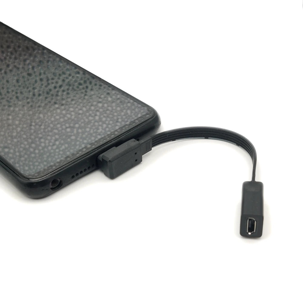 5CM 10CM 20CM MicroUSB panel mounting connector female Micro USB 5-pin.extension cable 30cm 50cm, with screw holes