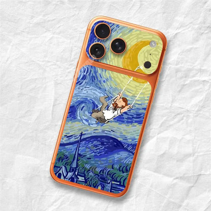 Vincent Van Gogh Style Art Removable UV Film for iPhone 17 Pro 17 ProMax HD Decal Skin