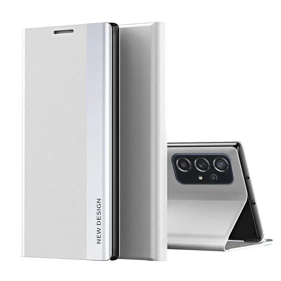 Luxury Leather Flip Plating Phone Cases For Samsung Galaxy S26 S25 S23 S22 S24 Ultra A15 16 17 25 26 35 36 55 56 Back Cover