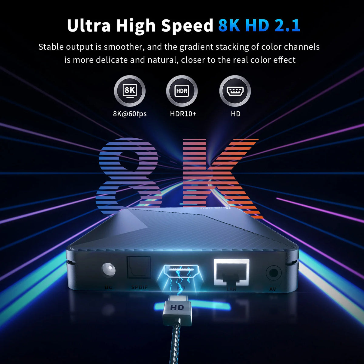 Amlogic S905A Quad Core Cortex A55 Android 14.0 8K 1000M LAN Wifi6 BT5.0 RAM 4GB ROM 64GB Game TV Stick Smart TV Box X88 PRO X5M