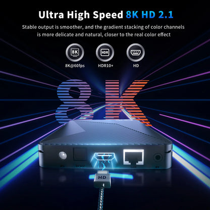 Amlogic S905A Quad Core Cortex A55 Android 14.0 8K 1000M LAN Wifi6 BT5.0 RAM 4GB ROM 64GB Game TV Stick Smart TV Box X88 PRO X5M