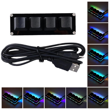 USB Programming Macro Custom Mechanical Keyboard RGB 24/16/12/9/8/4/3/2 Key Copy and Paste DIY Gaming Mini Keypad Macropad