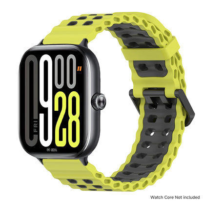 Soft Silicone Strap for Redmi Watch 6 5 4 Sports Two Tone Wristband for Xiaomi Mi Band 8 9 Pro Adjustable Rubber Wristband