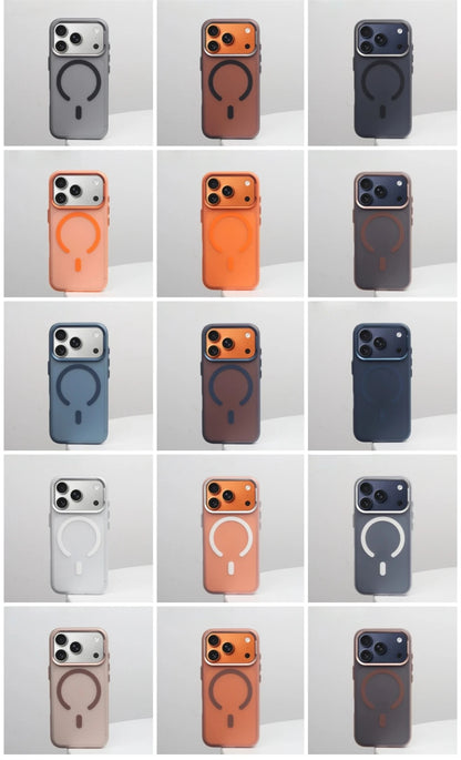 For iPhone 17 16 15 18 Pro Max Air Business Simple Frosted Clear For Magsafe Case Shockproof Magnetic Charge Thin Hard Cover