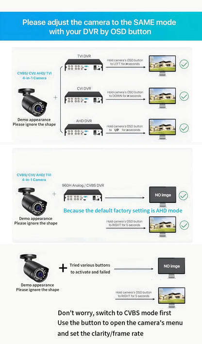 ALL DVR Compatibility 8MP 4MP/5MP Ultra AHD Dome Camera CCTV 1080P TVI/CVI/Analog H.265 Digital Monitor 4in1 OSD Indoor For home
