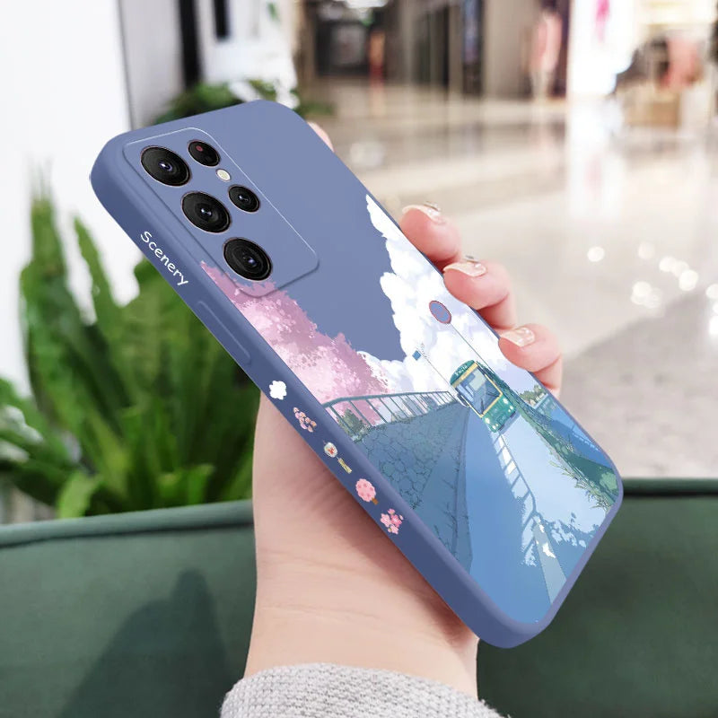 Tranquil Scenery Phone Case For Samsung Galaxy S25 FE S24 S23 S22 S21 S20 Ultra Plus S10 10E Note 20 ultra 10 9 Plus Cover