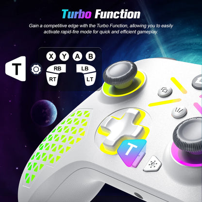Turpow RGB Gamepad For Xbox One Controller,Xbox Seris S/X Dual Vibra 6Axis Gyroscope Wireless Game Xbox Console