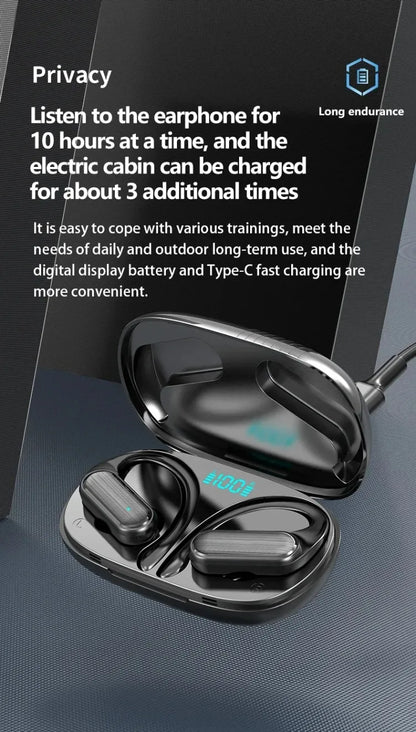 Original Lenovo A520 Open-Ear True Wireless Earbuds Ear-clip Design Hook Earphone Open Audio TWS Sport Headset LED Power Display