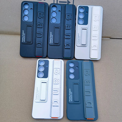Finger Hand Grip Band Belt Strap Case For Samsung Galaxy S22 S23 S24 S25 Ultra Plus Elastic Band Shell