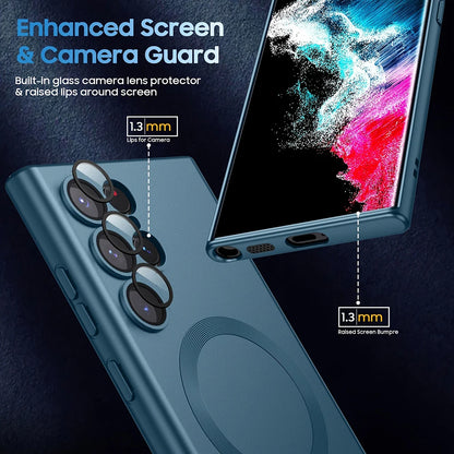 S26 S25 Ultra Case Luxury Magnetic Phone Case For Samsung Galaxy S26 S25 S24 S23 Ultra Plus S26Ultra Cases Soft TPU Matte Cover