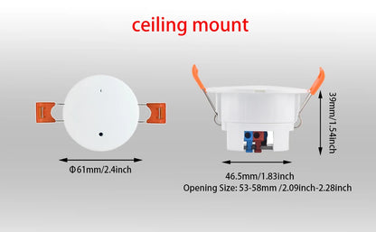 Wifi/ZigBee3.0 5.8/2.4G MmWave Human Presence Motion Sensor With Luminance/Distance Detection Tuya Smart Life Home Automation