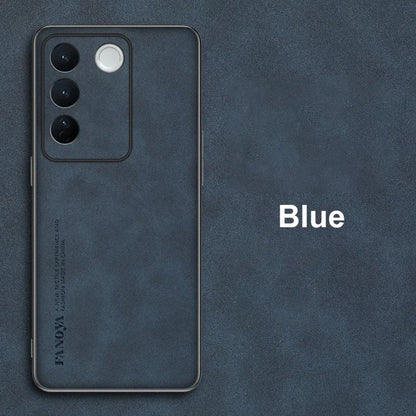For Vivo V27E V27 E Case Luxury PU Leather Phone Case For Vivo V27 S16 Pro 5G S16E Back Cover Matte Silicone Full Protection