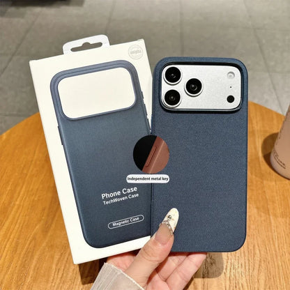 Luxury Official Technology Woven Magnetic Case For iPhone 18 17 16 15 14 13 Pro Max For Magsafe Technical Fabric Original Cover