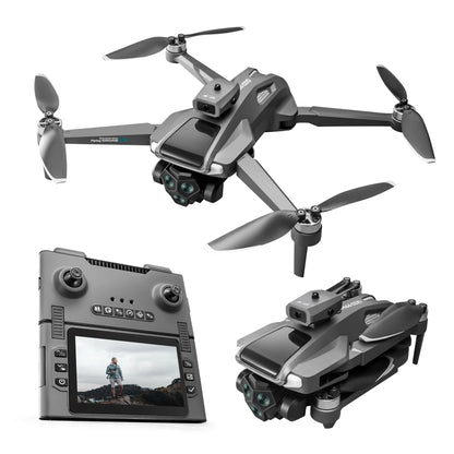 M66 Triple Battery Brushless Drone - Screen Remote Gesture Control Zoom Photography Smart Obstacle Avoidance New Model