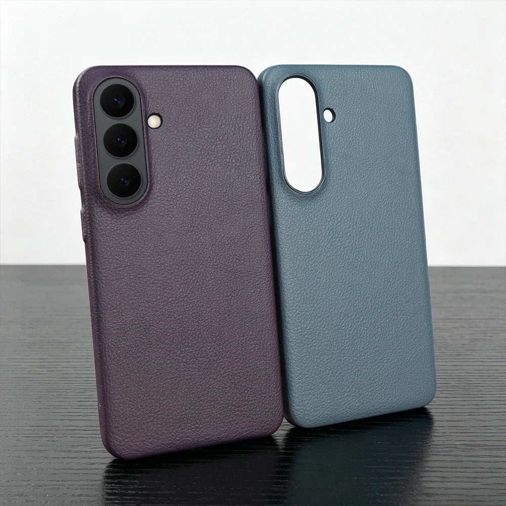 For Magsafe Case For Samsung Galaxy S26 Ultra S24 Plus S25 Edge S23 S21 S20 FE Note 20 S22 Ultra Phone Case Leather Back Cover