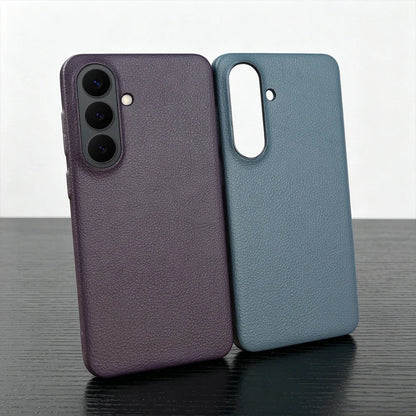 For Magsafe Case For Samsung Galaxy S26 Ultra S24 Plus S25 Edge S23 S21 S20 FE Note 20 S22 Ultra Phone Case Leather Back Cover