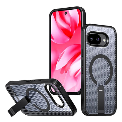 Magnetic Bracket Cooling Shockproof Phone Case For Google Pixel 10 9 Pro XL 10A 9A Mesh Ventilation Wireless Charging Phone Case