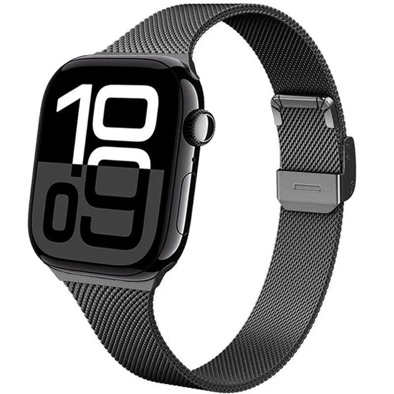 Milanese Strap for Apple Watch 44mm 40mm 45mm 41mm 46mm 42mm 49mm Metal Bracelet iWatch Series 12 11 10 Ultra 9 8 7 6 5 SE3 band