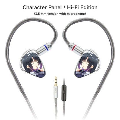 CVJ KIRA HiFi IEM In-Ear Earphones Wired Detachable Cable 3.5mm Type-C 4.4mm Balanced Earbuds For Music Gaming Anime Design