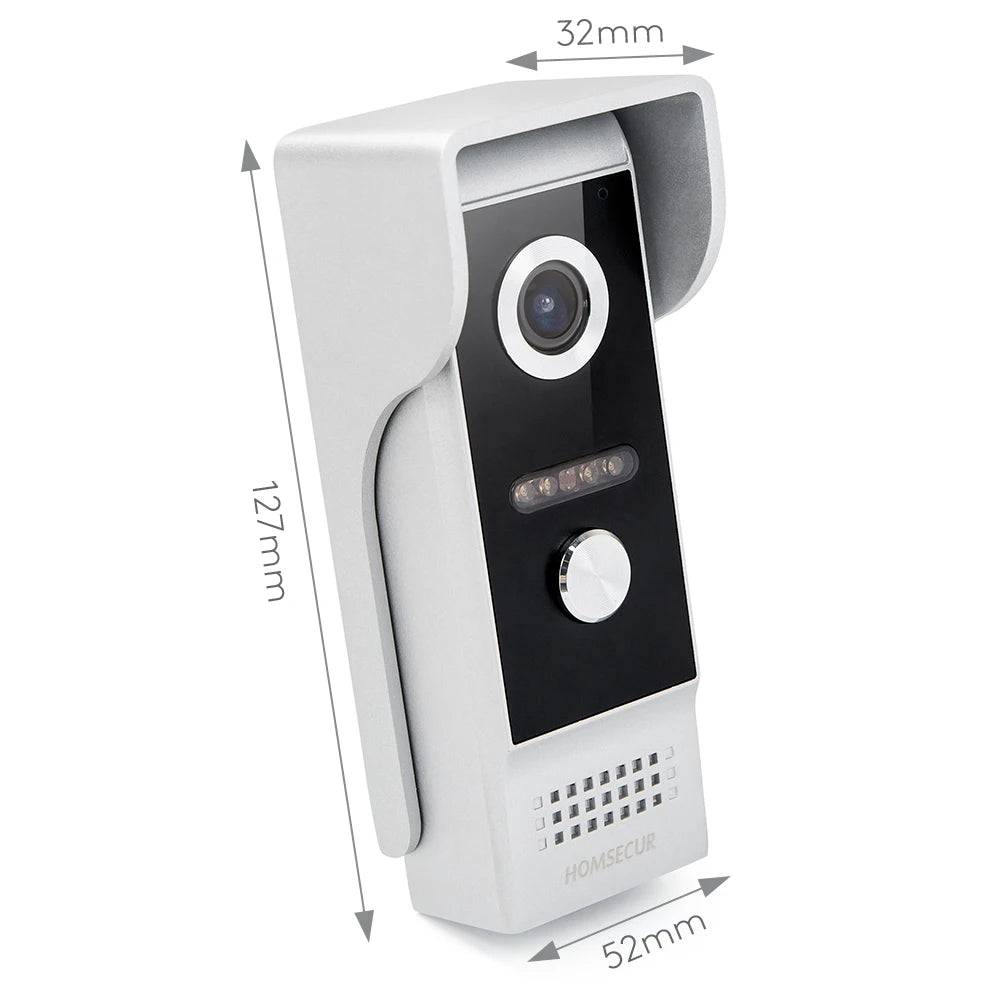 HOMSECUR 7" WIFI HD Video Door Phone Intercom Doorbell Tuya App Remote Control Door Unlock Auto Recording