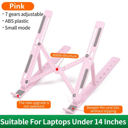 Portable Foldable Notebook Stand Adjustable Laptop Holder Computer Monitor Holder For Macbook Air iPad Tablets Base Accessories