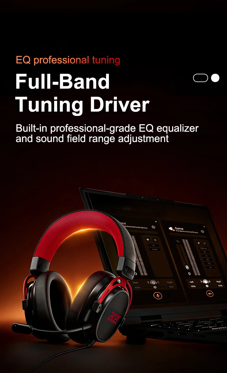 Acer Ohw346 Wired Gaming Headset with Ultra-High-Definition Large Diaphragm Spatial Surround Audio, Soft and Skin-Friendly Materials, Fully Encloses the Ear for Comfortable Wearing Without Applying Pressure on the Head