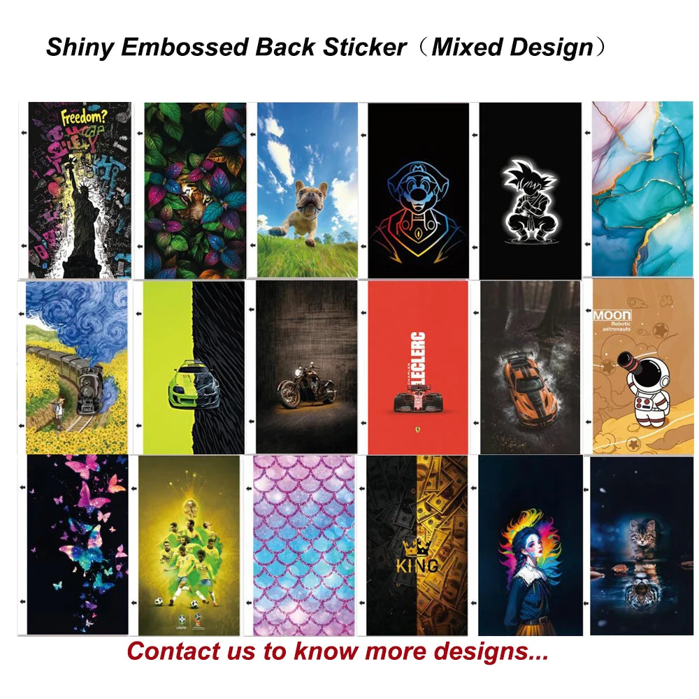 FONLYU 50PC 3D Transparent TPU Hydorgel Film With Cartoon Design Phone Back Skin Stickers for Screen Protector Cutting Machine