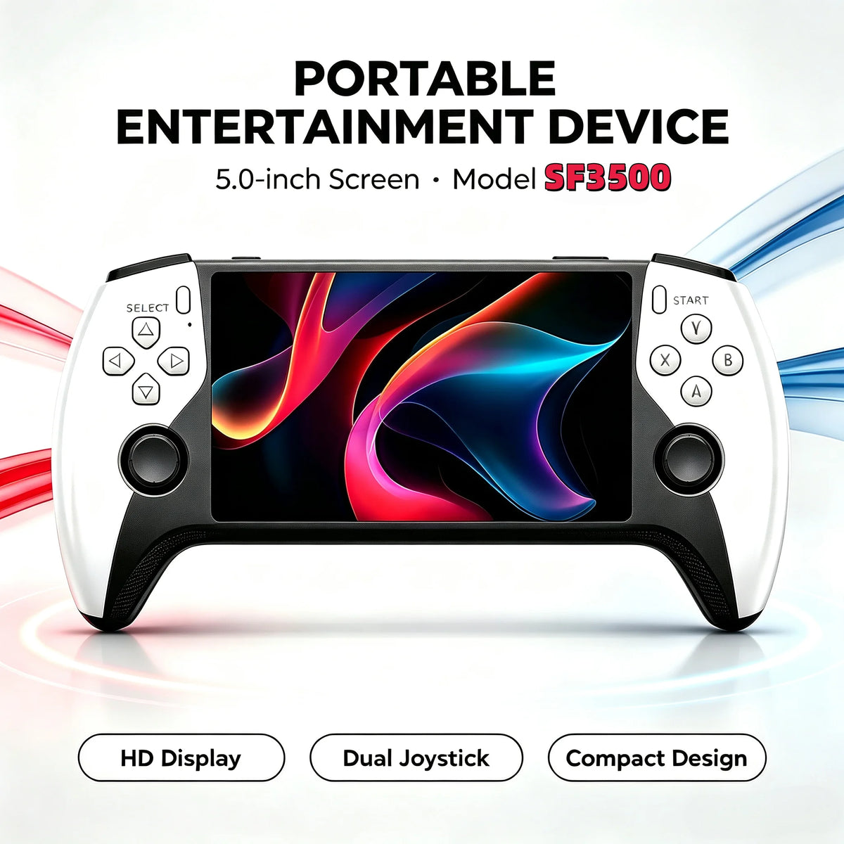 SF3500 Retro Handheld Video Game Console Linux System 5.0 Inch 854*480 IPS Screen 3000mAh Portable Pocket Video Games Player