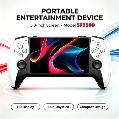 SF3500 Retro Handheld Video Game Console Linux System 5.0 Inch 854*480 IPS Screen 3000mAh Portable Pocket Video Games Player