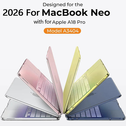 Crystal Clear Laptop Case For Macbook Neo 13 A3404 Case Mac Book Neo A18 Pro Chip 2026 Scratch Resistant Protective Cases Cover