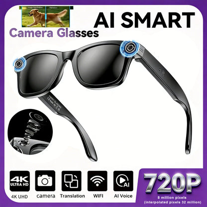 TOP 1 for Meta AI Smart Glasses 13MP Camera Video Recording 100+ Languages Translation Sunglasses Bluetooth Call Music Play