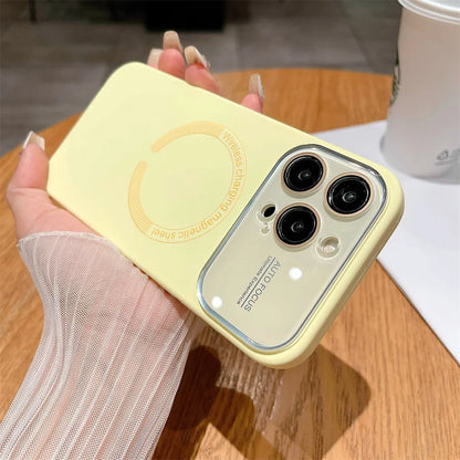 Large Window Autofocus Liquid Silicone For Magsafe Magnetic Case For iPhone 16 15 Plus 14 13 12 11 Pro Max Lens Shockproof Cover