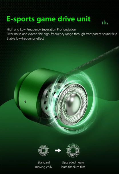 L Jack Magnetic Wired Gaming Headset 3.5mm Type-C Music Headset HiFi Mic Stereo Surround Sound For Phone Computer Mic Headset