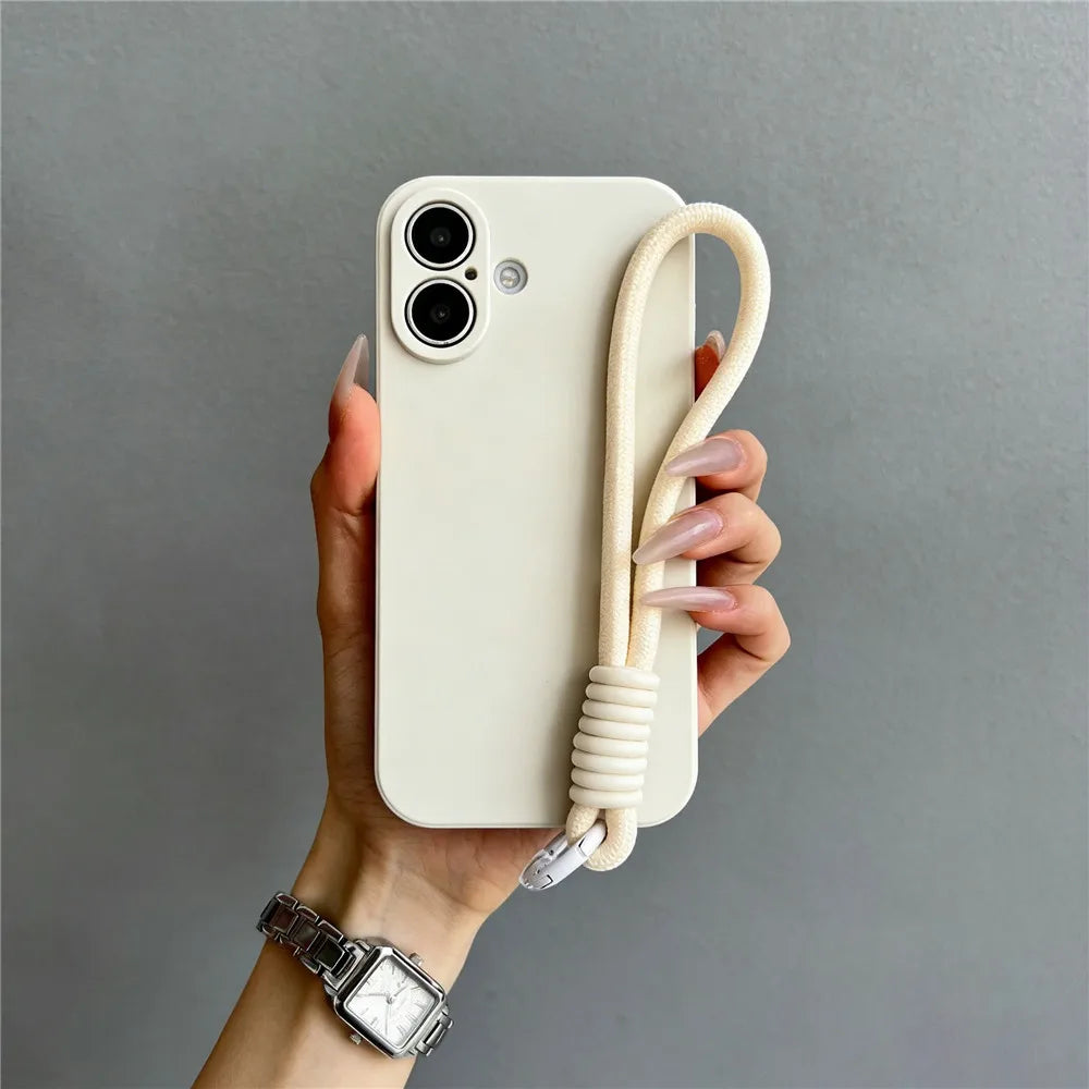 Case For Google Pixel 10 Pro Rope Lanyard Strap Phone Case For Google Pixel 10A 9 9A 9 10 Pro XL 7 7A 8 8A Soft Silicone Cover