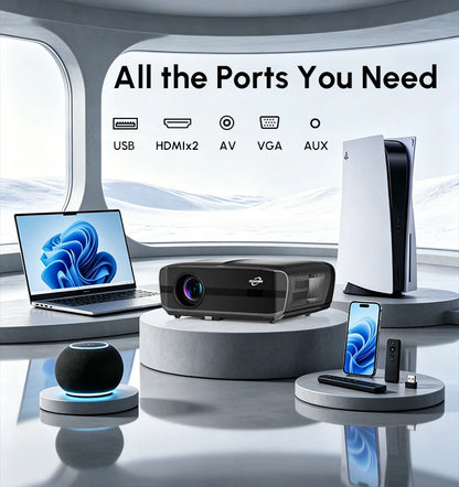 New 4200ANSI 1000D Google TV Projector 4K Supported Netflix Certified Auto Focus Home Theater HiFi Stereo with Dual Mic 2026