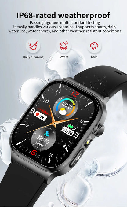 2026 New Accurate Diagnosis Smart Watch Body Fat ECG Blood oxygen BP Health Sport HD AMOLED Screen Call Smart Watches man woman