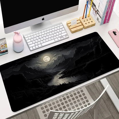 Night Moonlight Large Cool Mouse Pad Laptop Non-Slip Esports Office Desk Mat Game Player Mousepad Mini PC Desktop Accessories