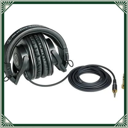Audio-Technica ATH-M30X Over Ear Closed Back Studio Recording Headset Wired Headphones Professional Monitor Headphones Ath M30x