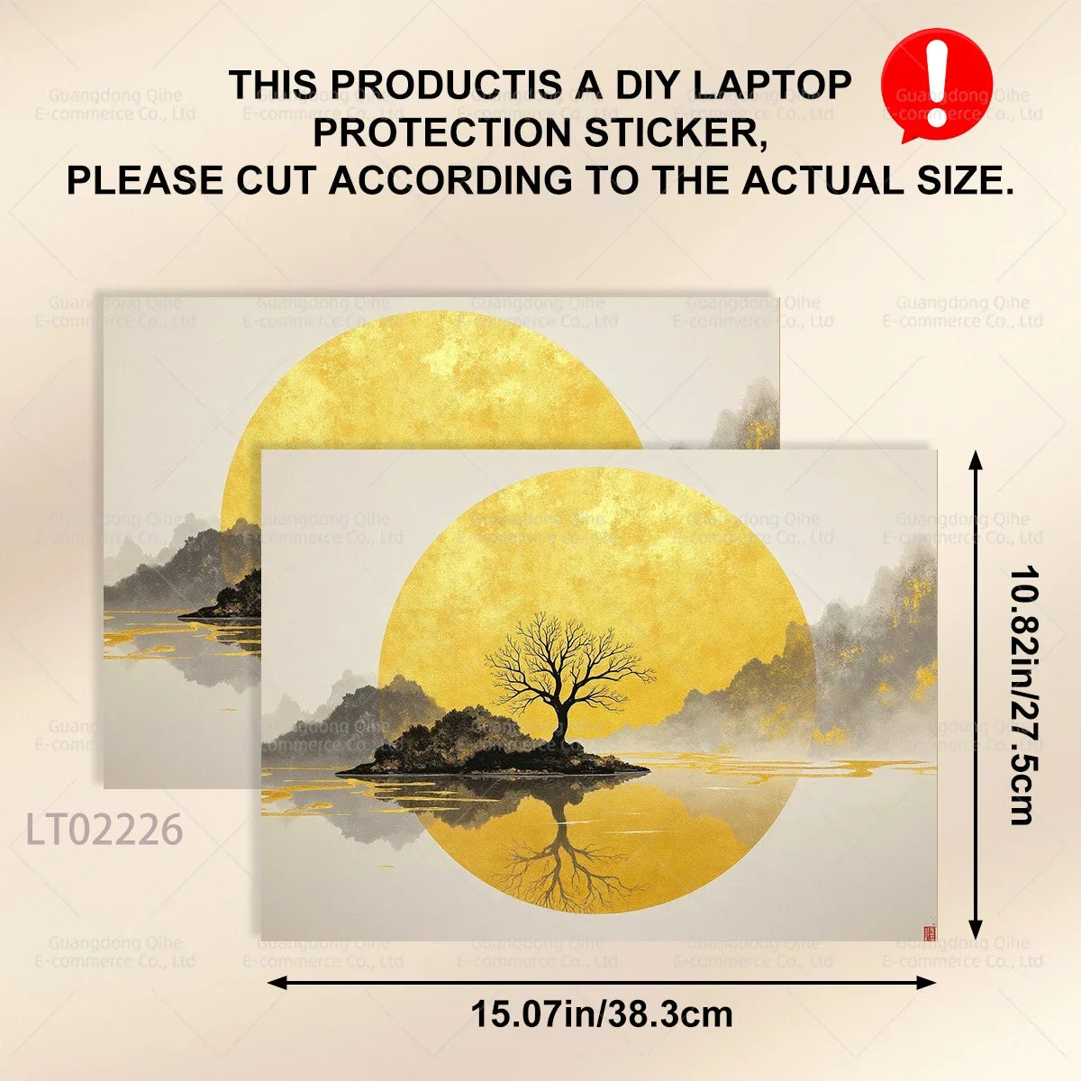 2 PCS Removable Flower Stickers for Laptop PVC Aesthetic Decals Self-Adhesive Peel Off No Residue Tablet Skin MacBook Skin