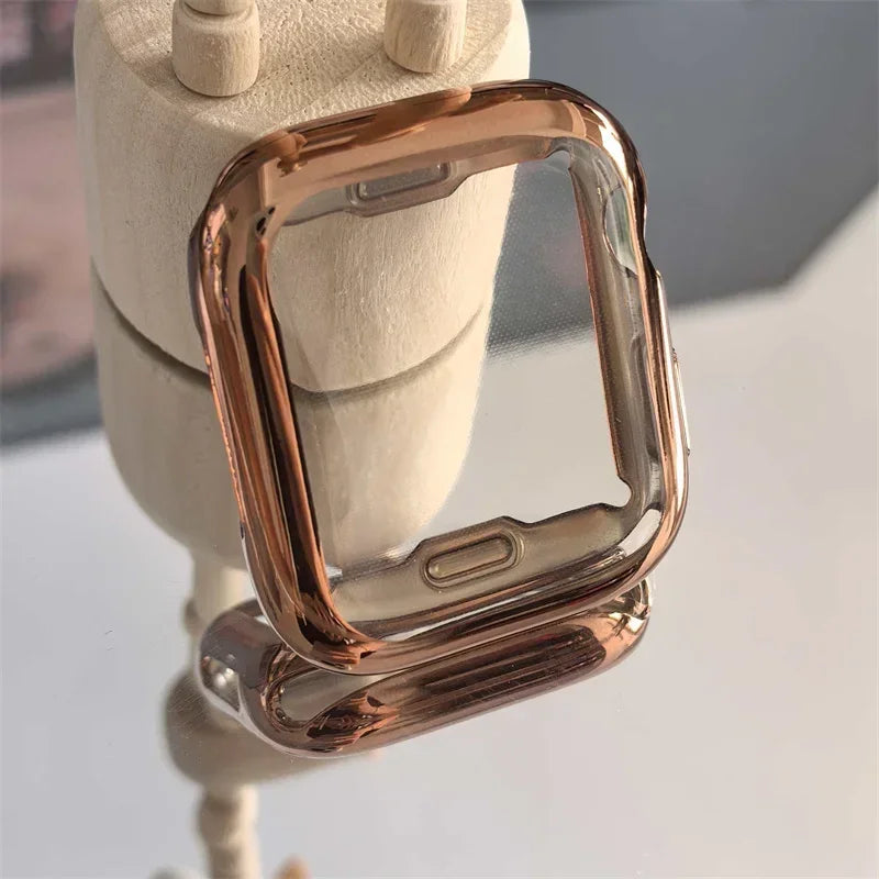 Screen Protector for Apple Watch 41mm 44mm 40mm 45mm 46mm 42mm TPU Full Cover bumper Case iWatch Series 12 11 10 9 8 7 SE 6 5